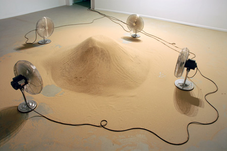 
                            <h4><em>Sand/Fans</em></h4>
                            1971/2008
                            <br /><br />
                            Mixed media
                            </br>
                            Dimensions variable
                            <br /><br />