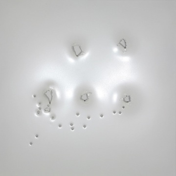 
                            <h4><em>Wedding</em></h4>
                            2010 
                            <br /><br />
                            Coated stainless steel
                            </br>
                            46 x 46 inches 
                            <br /><br />