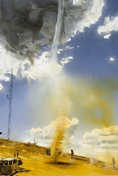 <h3>ALEXIS ROCKMAN</h3>
						<h4><em>Dust Devil</em></h4>
						2007</br>Oil on gessoed paper</br>
                        75 x 51 inches</br>
                        