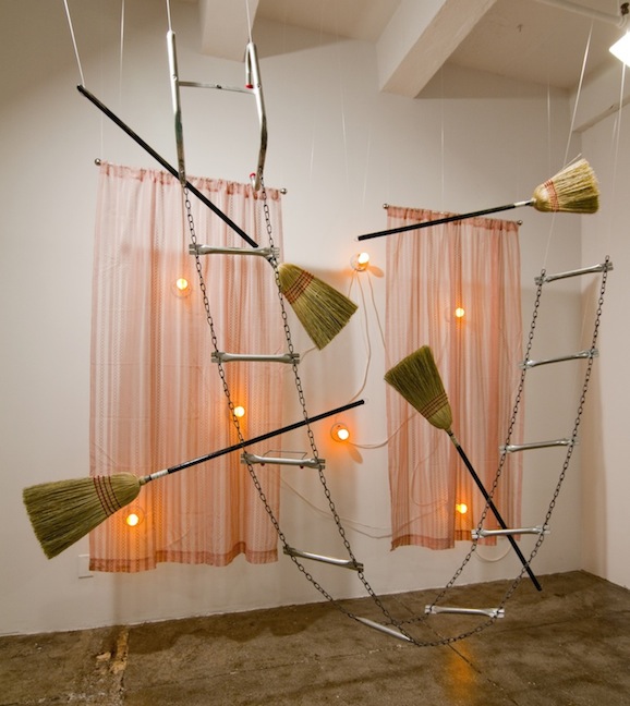 <h3>TINA GIROUARD</h3>
						<h4><em>Veranda</em></h4>
						1978 / 2012</br>Brooms, curtains, fire ladder, and bug lights</br>
						Dimensions variable</br>
                        